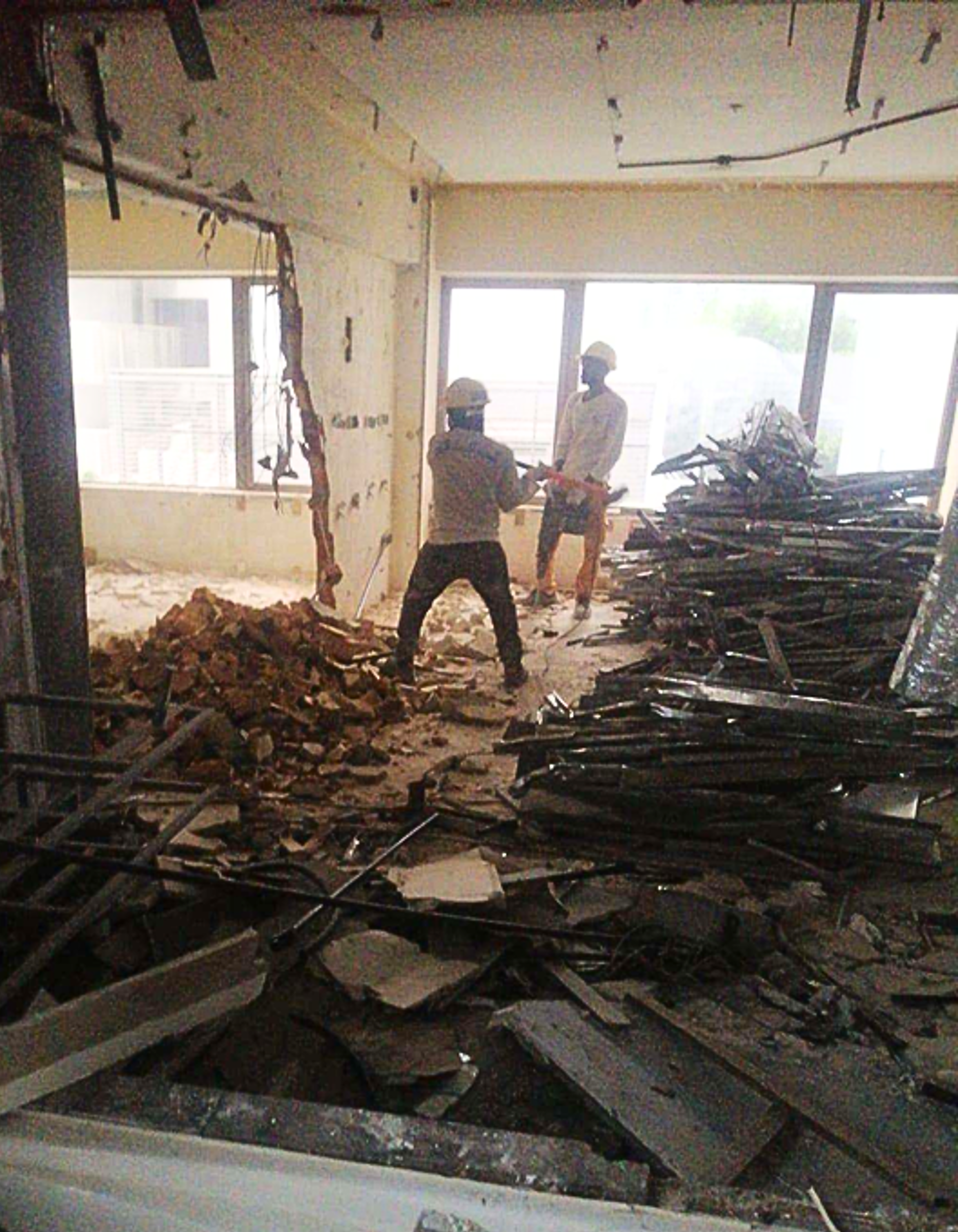 Hotel demolition work at Hyatt Hotel Singapore