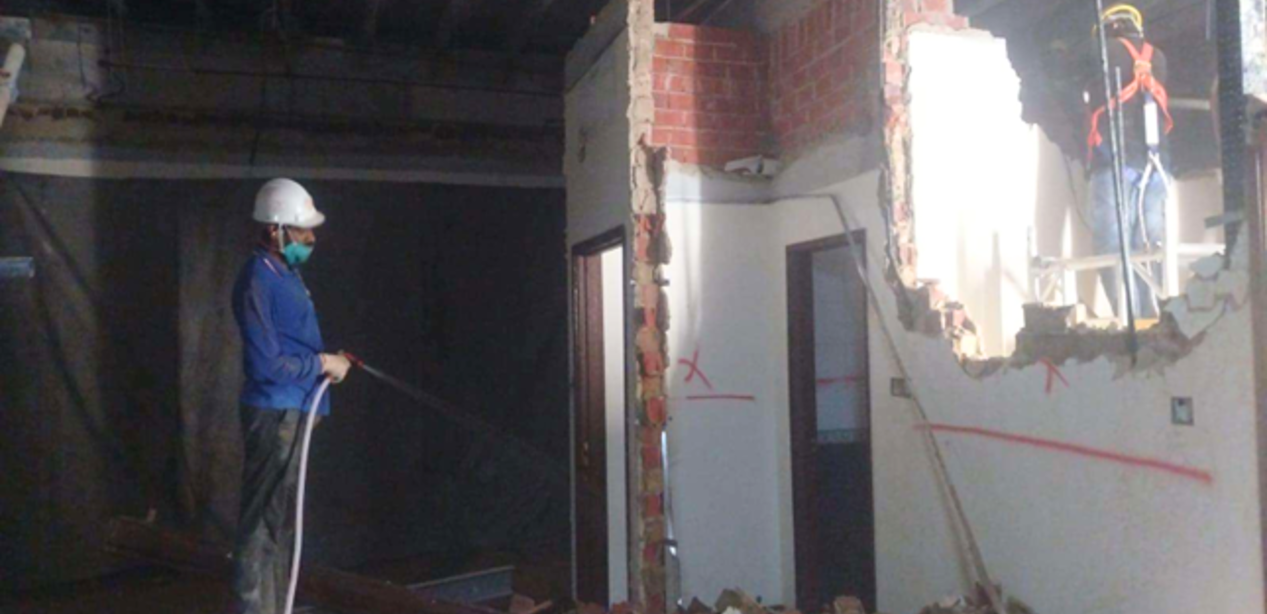 After demolition site cleared at Hyatt Hotel